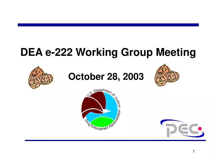 dea e 222 working group meeting