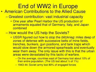 End of WW2 in Europe