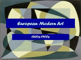 European Modern Art