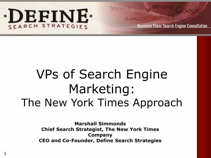 vps of search engine marketing the new york times approach