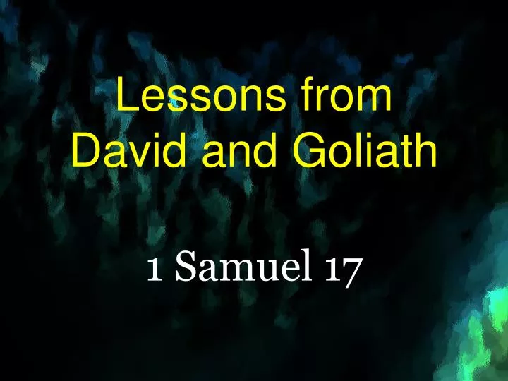 lessons from david and goliath