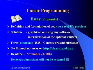 Linear Programming