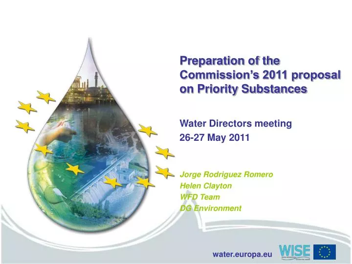 preparation of the commission s 2011 proposal on priority substances