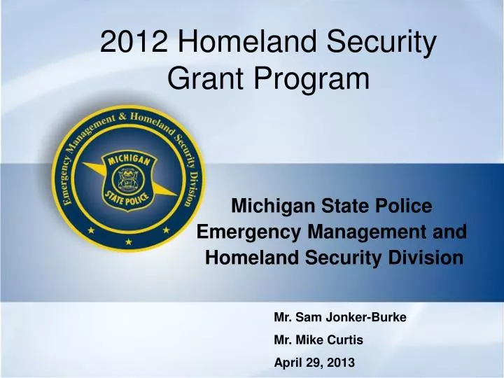 2012 homeland security grant program