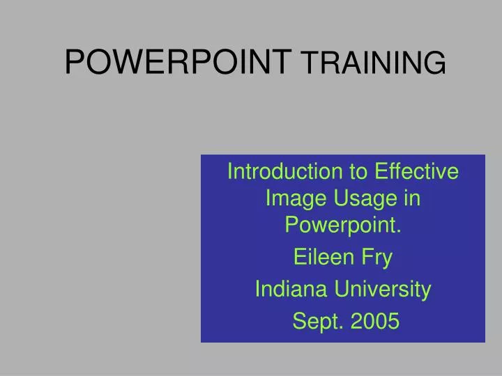 powerpoint training