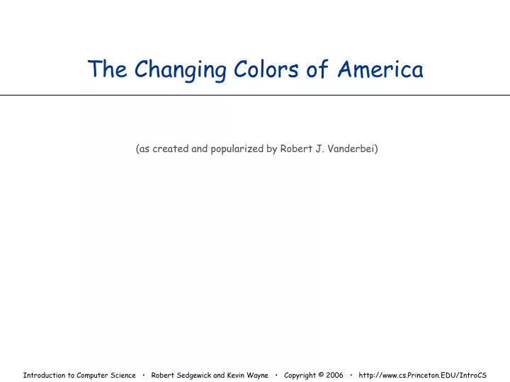 the changing colors of america