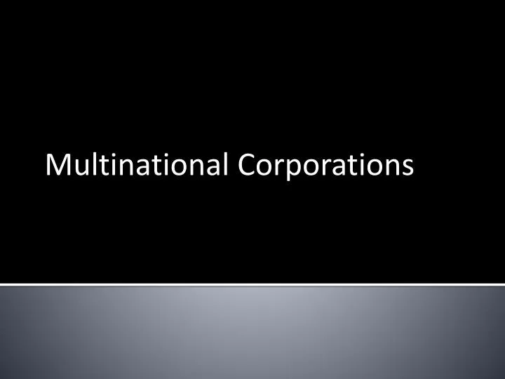 multinational corporations