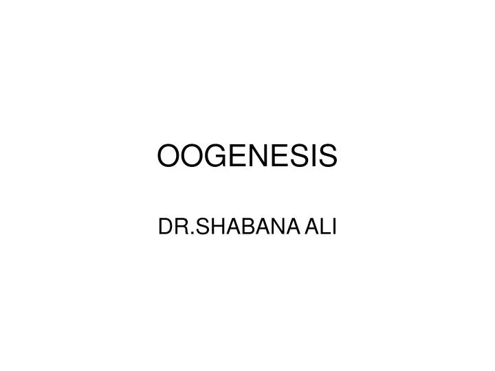 oogenesis