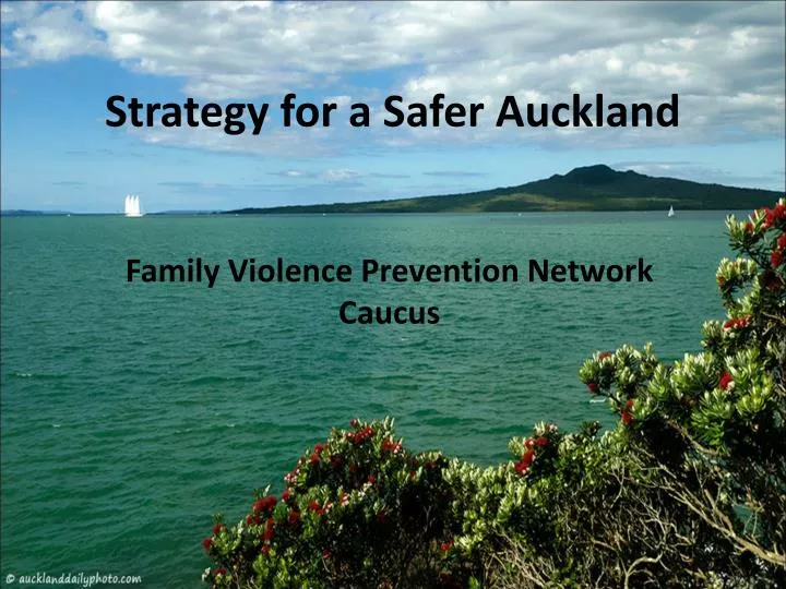 strategy for a safer auckland