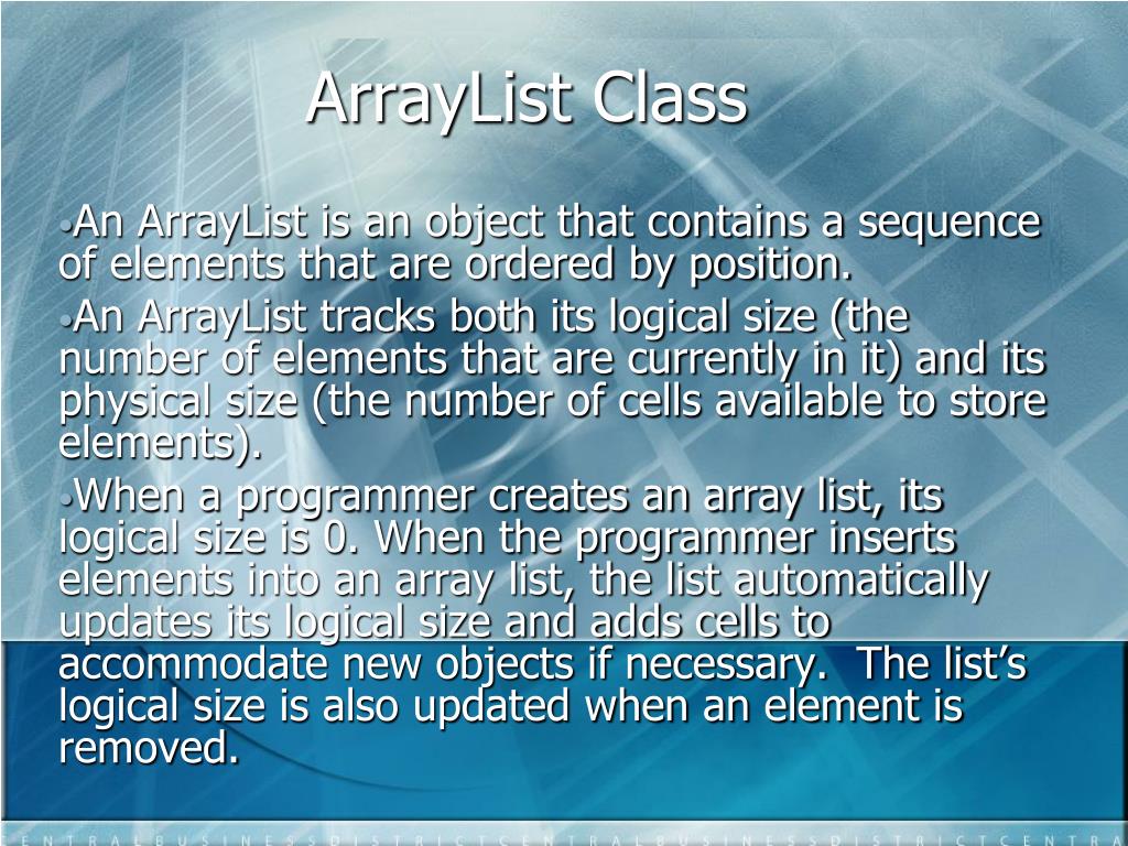 PPT - ArrayList Class PowerPoint Presentation, free download - ID:6884046