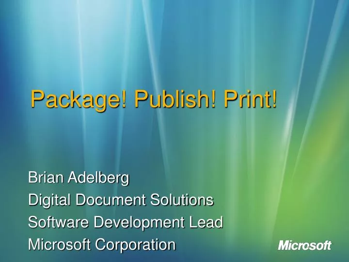 package publish print