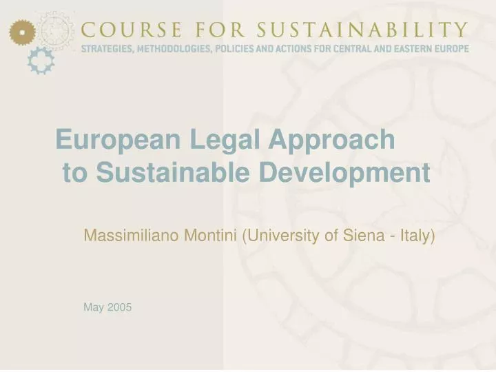 european legal approach to sustainable development