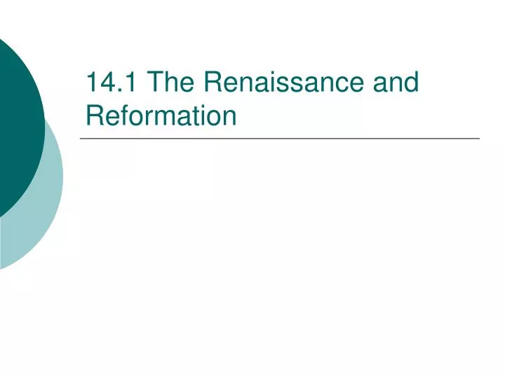 14 1 the renaissance and reformation