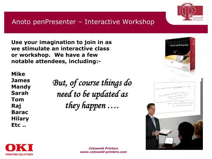 anoto penpresenter interactive workshop