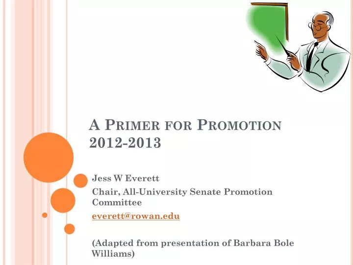 a primer for promotion 2012 2013