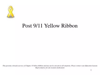 Post 9/11 Yellow Ribbon