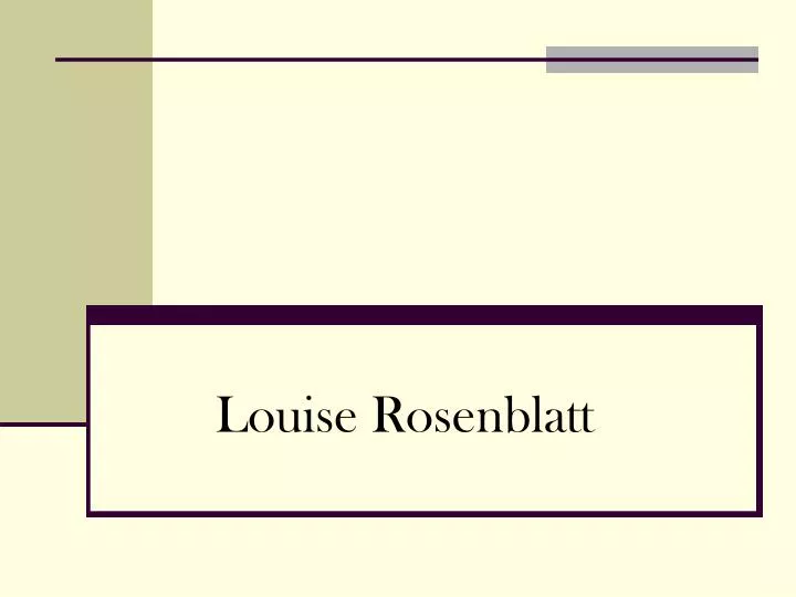 louise rosenblatt