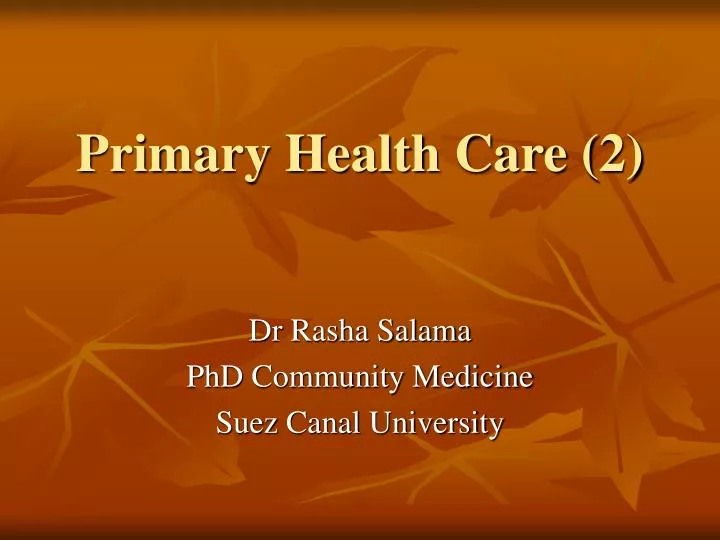 primary health care 2