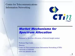 Market Mechanisms for Spectrum Allocation