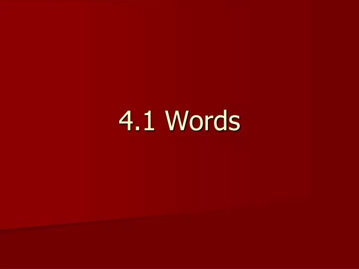 4 1 words
