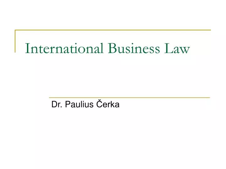 international business law