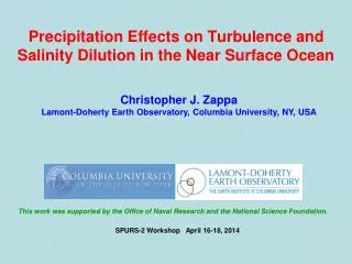 Precipitation Effects on Turbulence and Salinity Dilution in the Near Surface Ocean