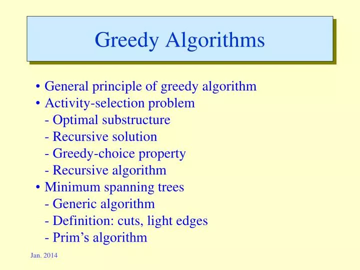 greedy algorithms