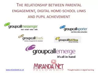 The relationship between parental engagement, digital home-school links and pupil achievement