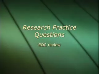 Research Practice Questions