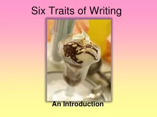 six traits of writing