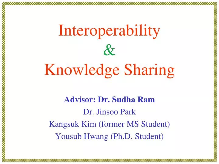 interoperability knowledge sharing