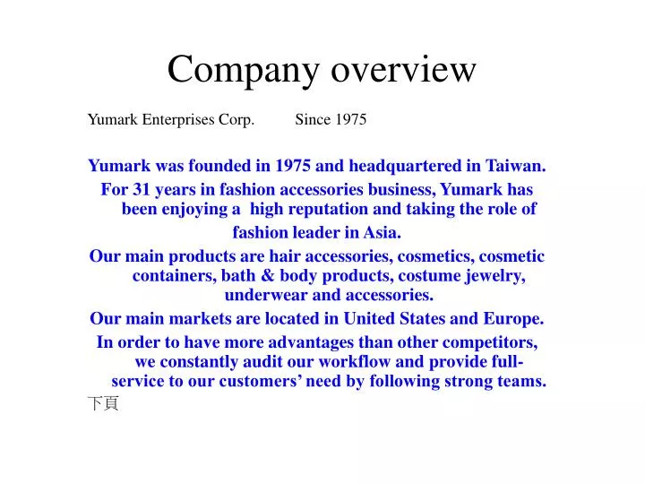 company overview