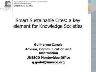 Smart Sustainable Cites: a key element for Knowledge Societies