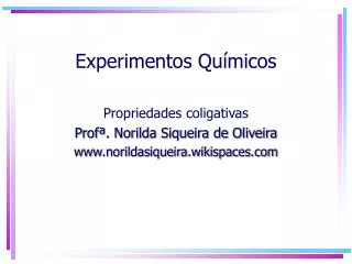 experimentos qu micos