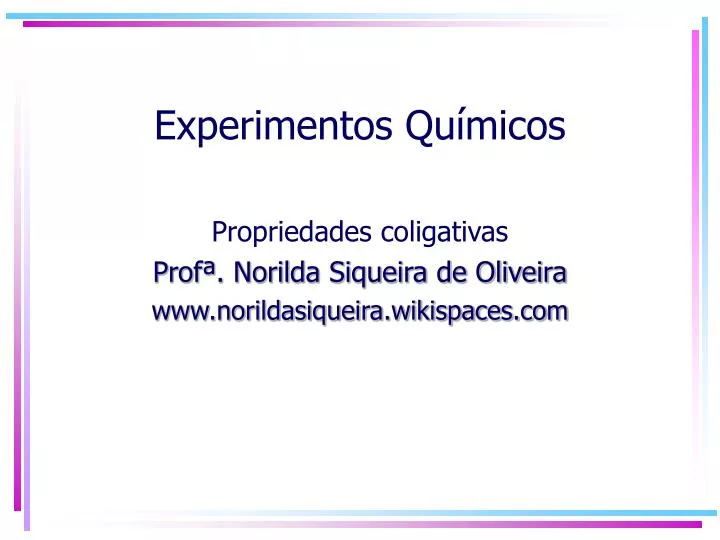 experimentos qu micos