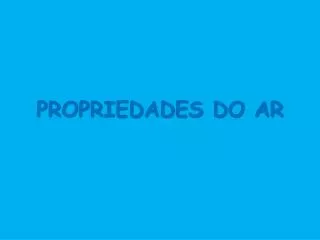 propriedades do ar