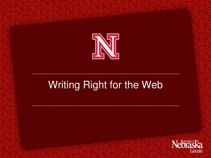 writing right for the web