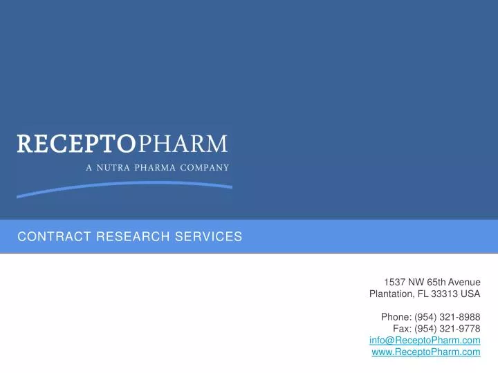 contract research services