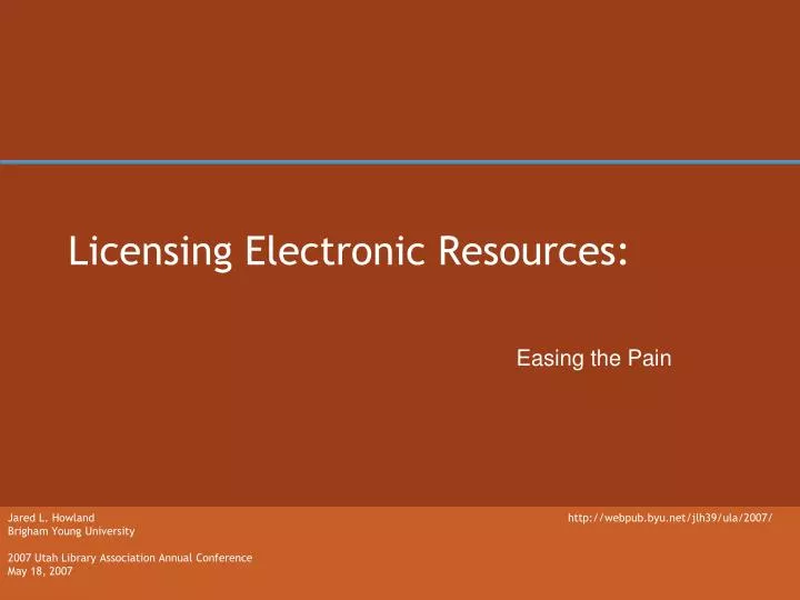 licensing electronic resources