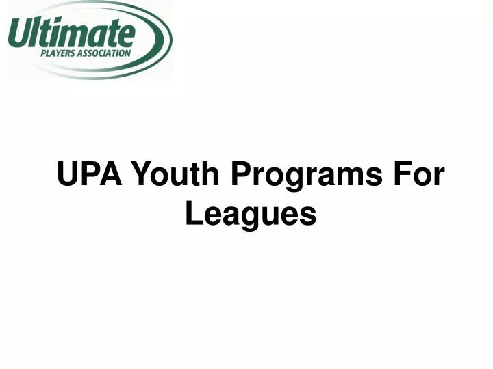 upa youth programs for leagues