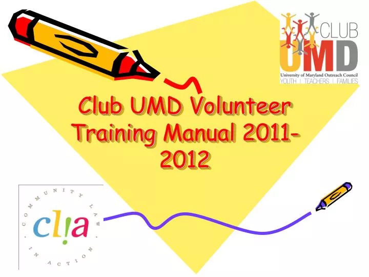 club umd volunteer training manual 2011 2012