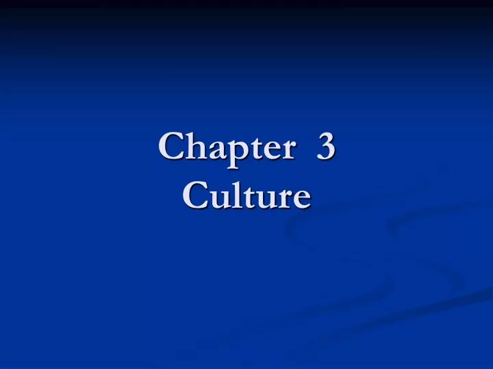 chapter 3 culture