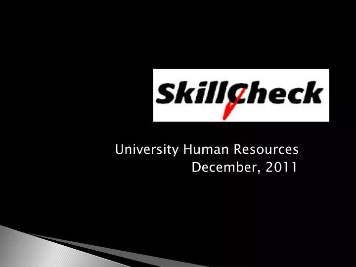 university human resources december 2011