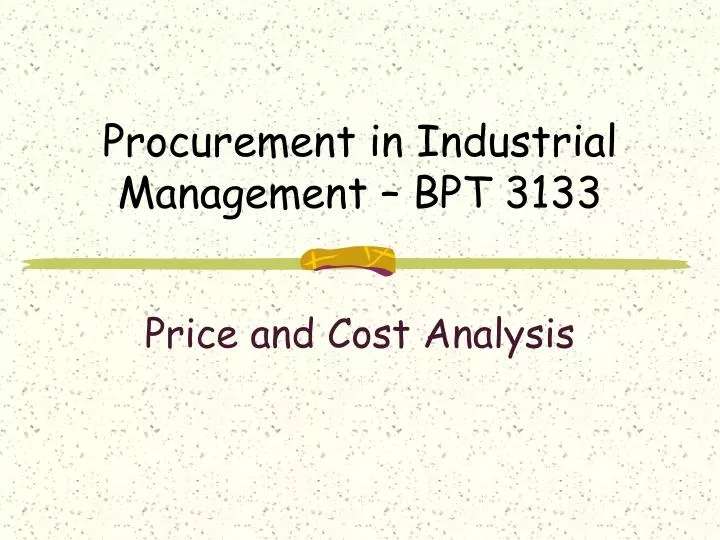 procurement in industrial management bpt 3133