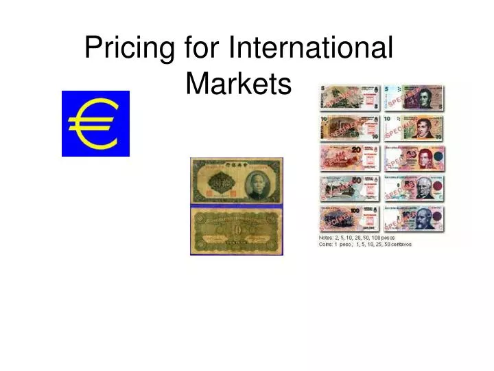 pricing for international markets