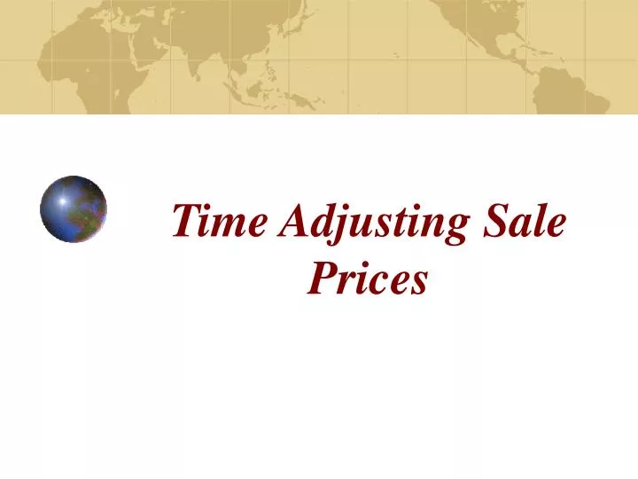 time adjusting sale prices