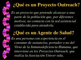 qu es un proyecto outreach