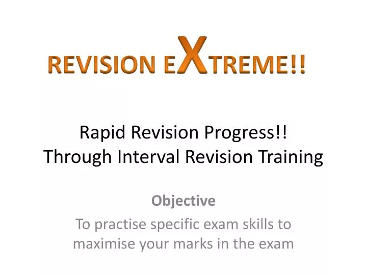 rapid revision progress through interval revision training