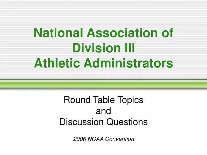 national association of division iii athletic administrators