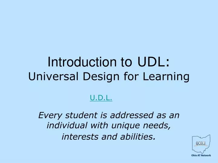 introduction t o udl universal design for learning